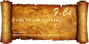 Fröhlich Csilla névjegykártya